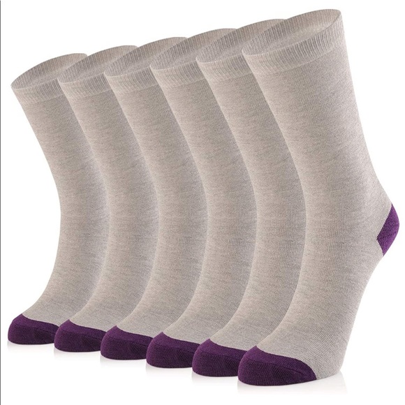 Unisex Grey Crew Athletic Boot Socks Women M Men L Basic Essential Casual Dress - Picture 8 of 14